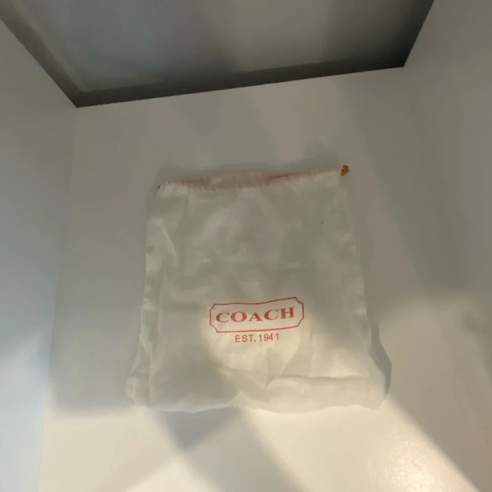 Coach white jewelry accessory dust bag